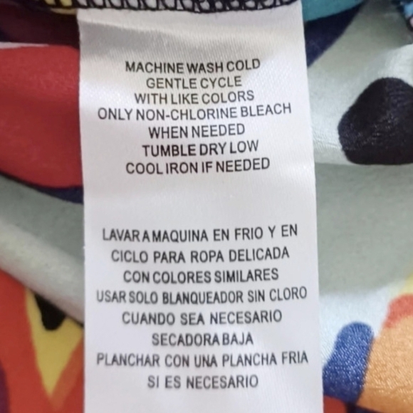 Love X Design Boho Festival Cropped Button-Front Colorful Top M - Picture 6 of 6